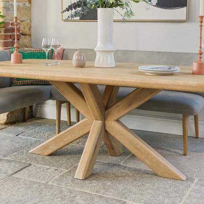 Fairmile 200cm Dining Table with Fairmile Corner Bench & Low Bench - RHF