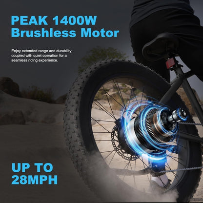 All-Terrain Mountain Ebike 1400W Power &amp; 65mi Range