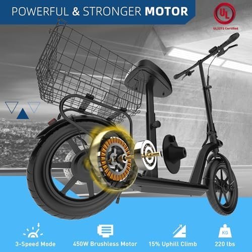 Hiboy MAX Pro Electric Scooter, 46.6 Mi Long Range, 22 MPH Power by 650W MAX Motor, 11” Pneumatic Tires, Split Hub Design, Dual Suspension, 265lbs MAX Load, Commuting Electric Scooter for Adults