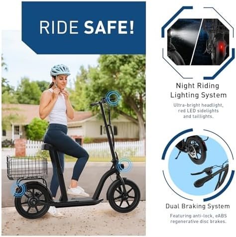 Hiboy MAX Pro Electric Scooter, 46.6 Mi Long Range, 22 MPH Power by 650W MAX Motor, 11” Pneumatic Tires, Split Hub Design, Dual Suspension, 265lbs MAX Load, Commuting Electric Scooter for Adults
