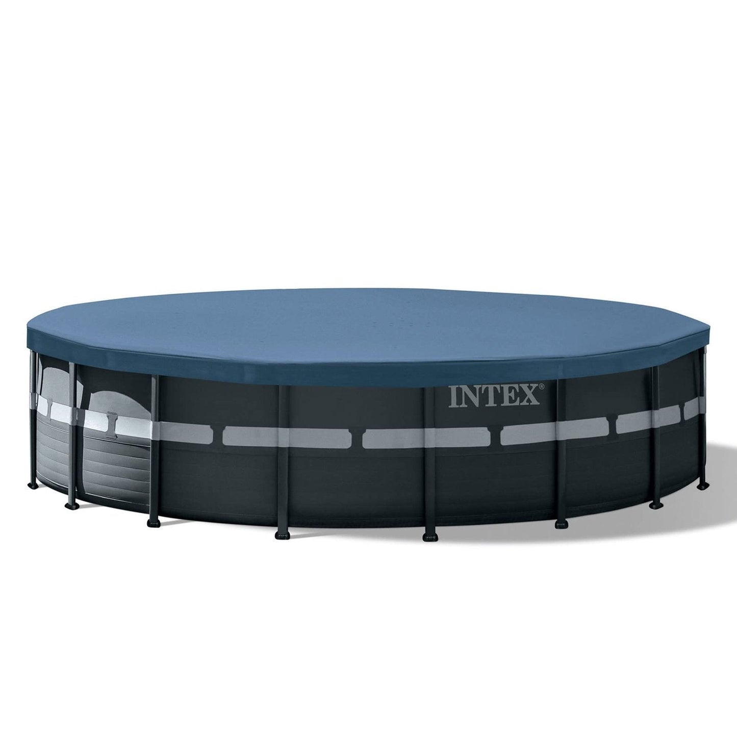 Intex Ultra XTR Frame 18′ x 52″ Above Ground Swimming Pool with Sand Filter Pump, Ladder, Cover, &amp; Maintenance Accessory Kit with Vacuum and Skimmer