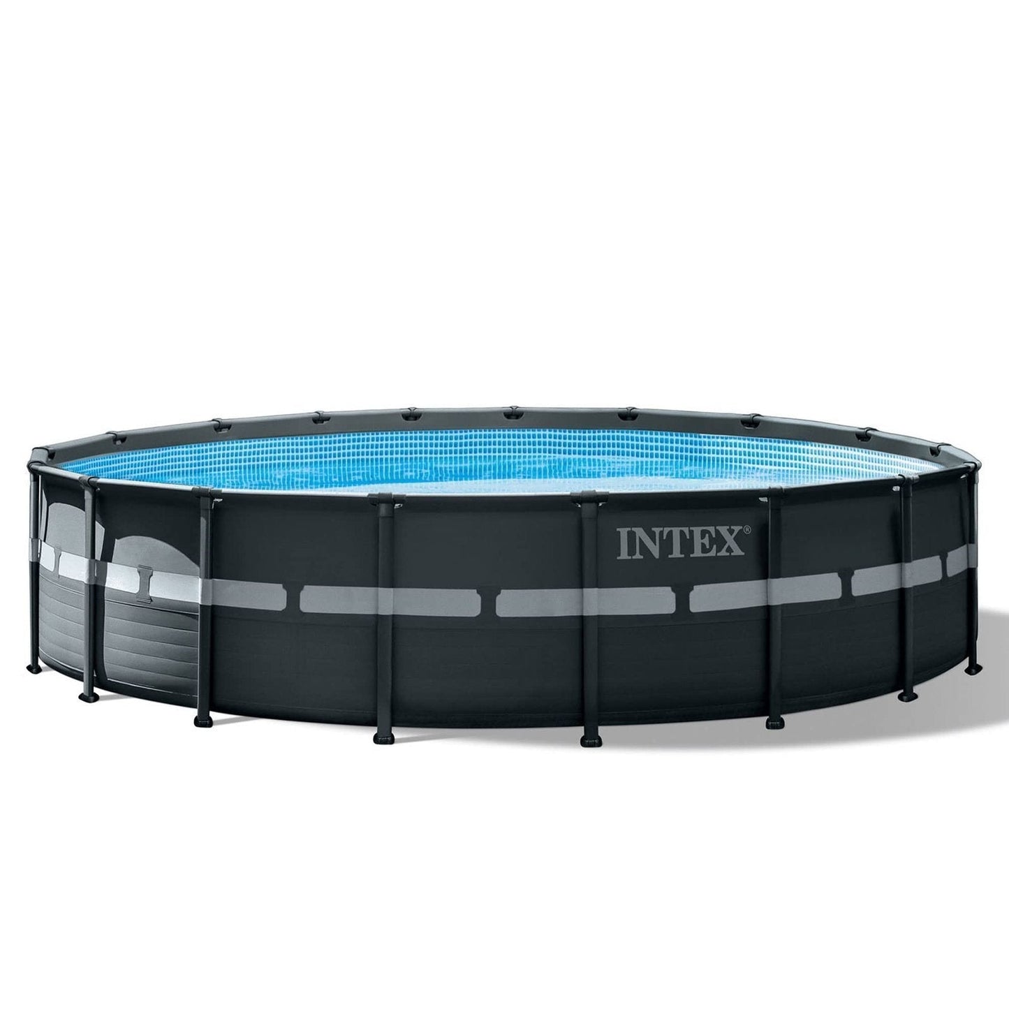 Intex Ultra XTR Frame 18′ x 52″ Above Ground Swimming Pool with Sand Filter Pump, Ladder, Cover, &amp; Maintenance Accessory Kit with Vacuum and Skimmer