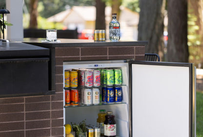 U-Line - 5.4 Cu. Ft. Built-In Mini Fridge - Stainless Steel