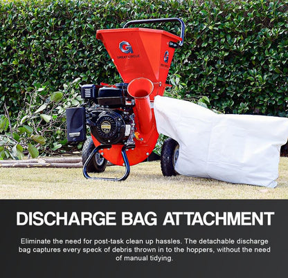 GreatCircleUSA Commercial Heavy Duty 15HP Gas Powered Wood Chipper Shredder 420cc