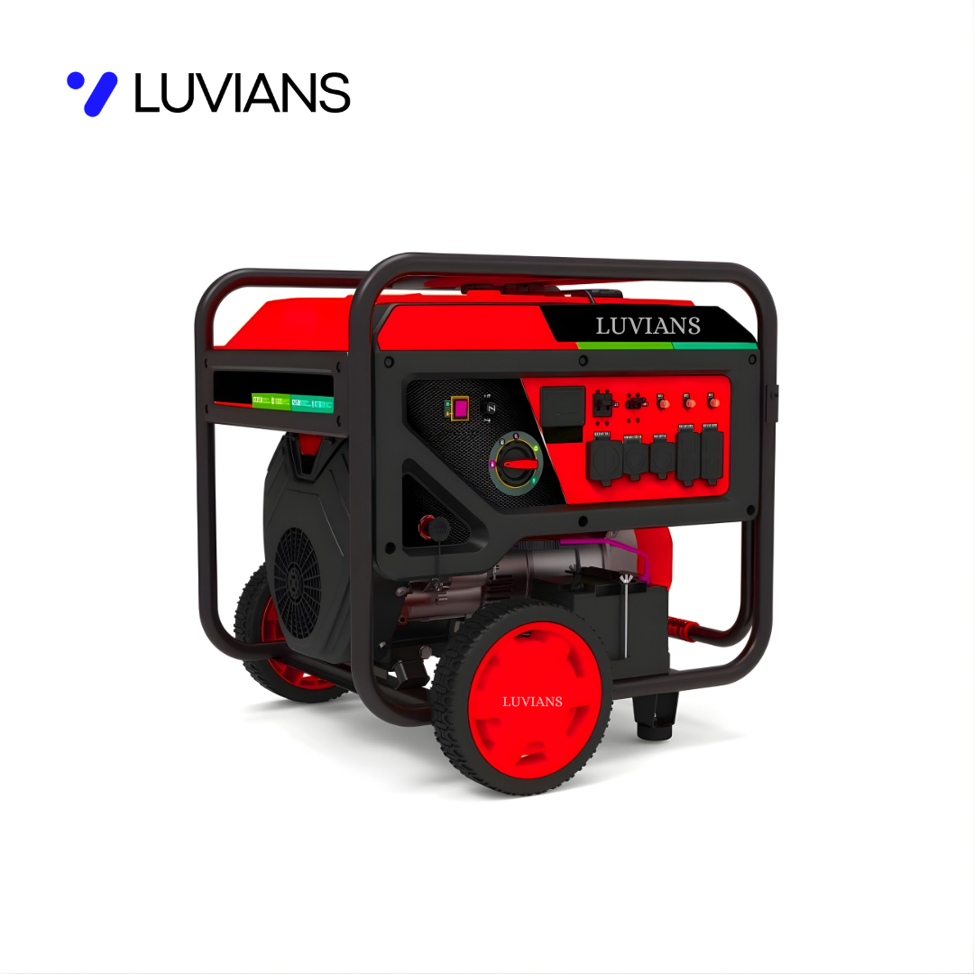 LUVIANS 15,000/12,000-Watt Gas Portable Generator with Electric Start &amp; Lift Hook
