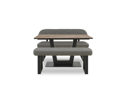 Venus Dining Table, High Back Dining Bench and Low Dining Bench