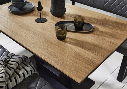 Venus Dining Table, Right Hand Facing Corner Dining Bench and Low Dining Bench