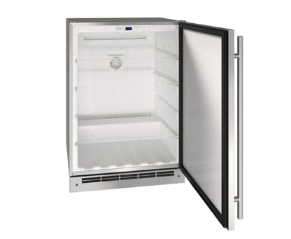 U-Line - 5.4 Cu. Ft. Built-In Mini Fridge - Stainless Steel