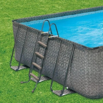 Summer Waves 32ft x 16ft x 52in Rectangle Frame Above Ground Swimming Pool Set
