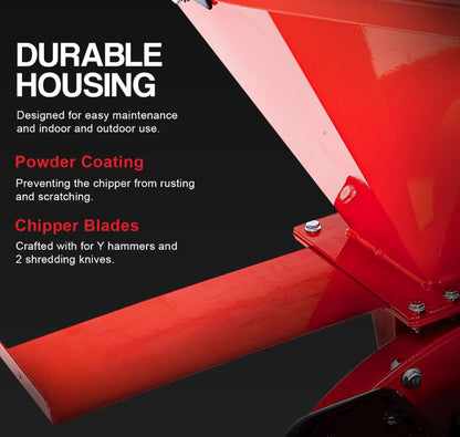 GreatCircleUSA Commercial Heavy Duty 15HP Gas Powered Wood Chipper Shredder 420cc