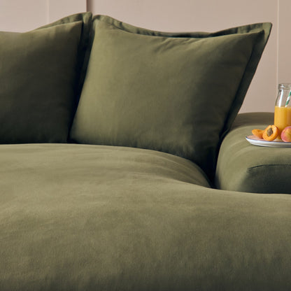 Wodge Chaise Movie Sofa - Cinema - Twill - Whipped Cream - White
