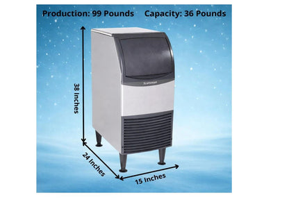 Scotsman Undercounter Nugget Ice 15" Ice Maker - 99 lb/Day, 36 lb Storage Bin