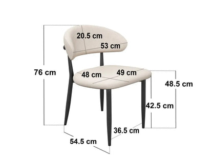 SOLACE+CO Varm & Cyra Black Dining Table Set with Beige Chenille Chairs Table + 4 Chairs
