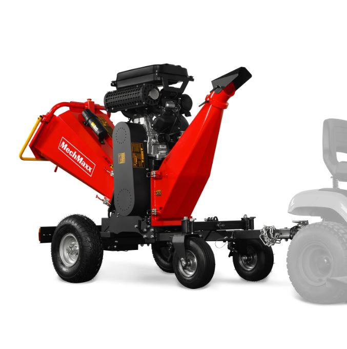 8 inch ZONSEN E-Start 1000cc 35hp Gas Powered 4 - Wheel Drum Wood Chipper with Taillight , B200