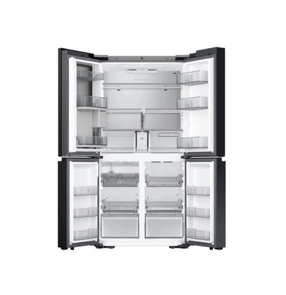 Bespoke 29 CuFt 4-Door Flex Refrigerator in White Glass with AI Family Hub+ and AI Vision