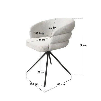 SOLACE+CO Varm Ribbed Oval Dining Table with Eira Chairs Set of 4