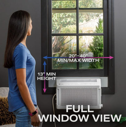GE Profile ClearView™ 8,300 BTU Smart Ultra Quiet Window Air Conditioner for Medium Rooms up to 350 sq. ft.