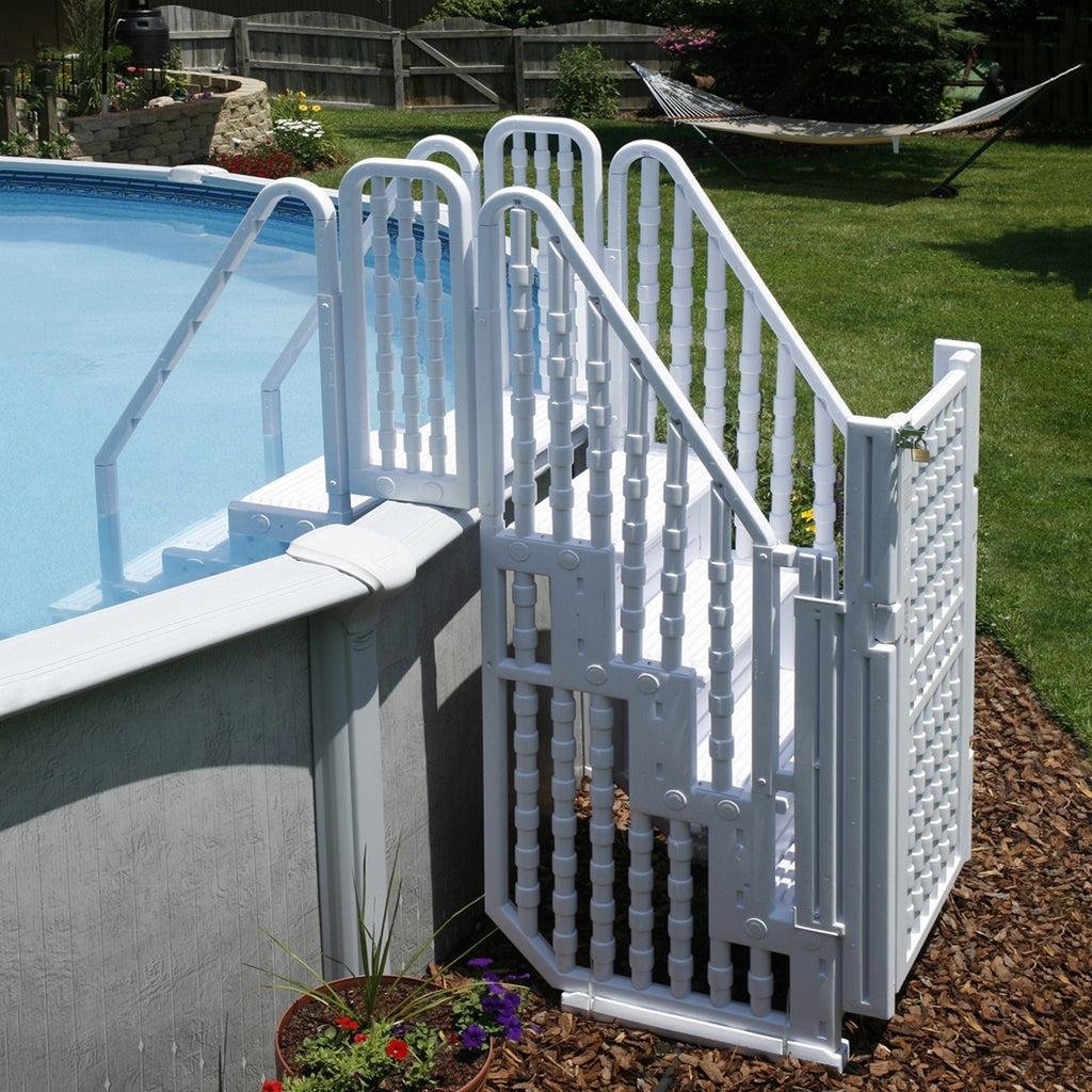 Habitat Et Jardin Escalier double pour piscine ” Bruno