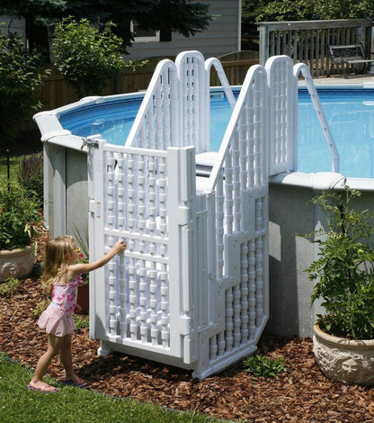 Habitat Et Jardin Escalier double pour piscine ” Bruno