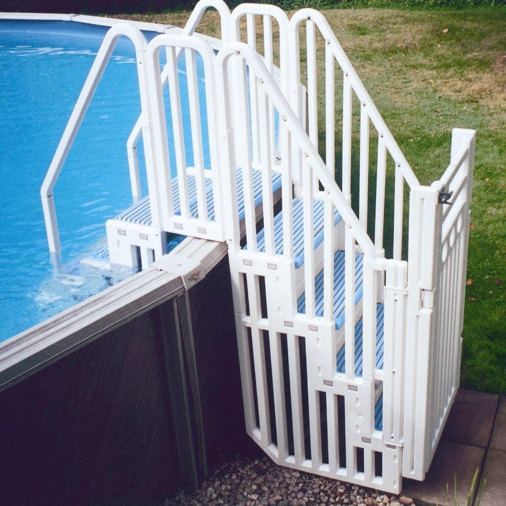 Habitat Et Jardin Escalier double pour piscine ” Bruno