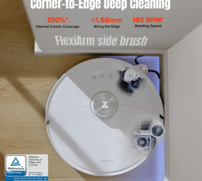 Roborock S8 MaxV Ultra Robot Vacuum & Mop for Pet Hair with 8-in-1 RockDock Ultra, Reactive AI 2.0, 10,000Pa - White