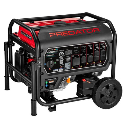 PREDATOR 13,000 Watt Tri-Fuel Portable Generator with Remote Start and CO SECURE Technology, 49-State Compliant