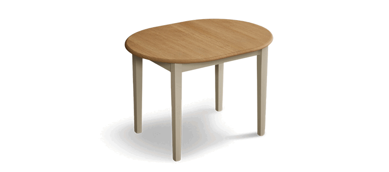 Extending Warwick Oak and Cream Painted Dining Table with Warwick Chairs